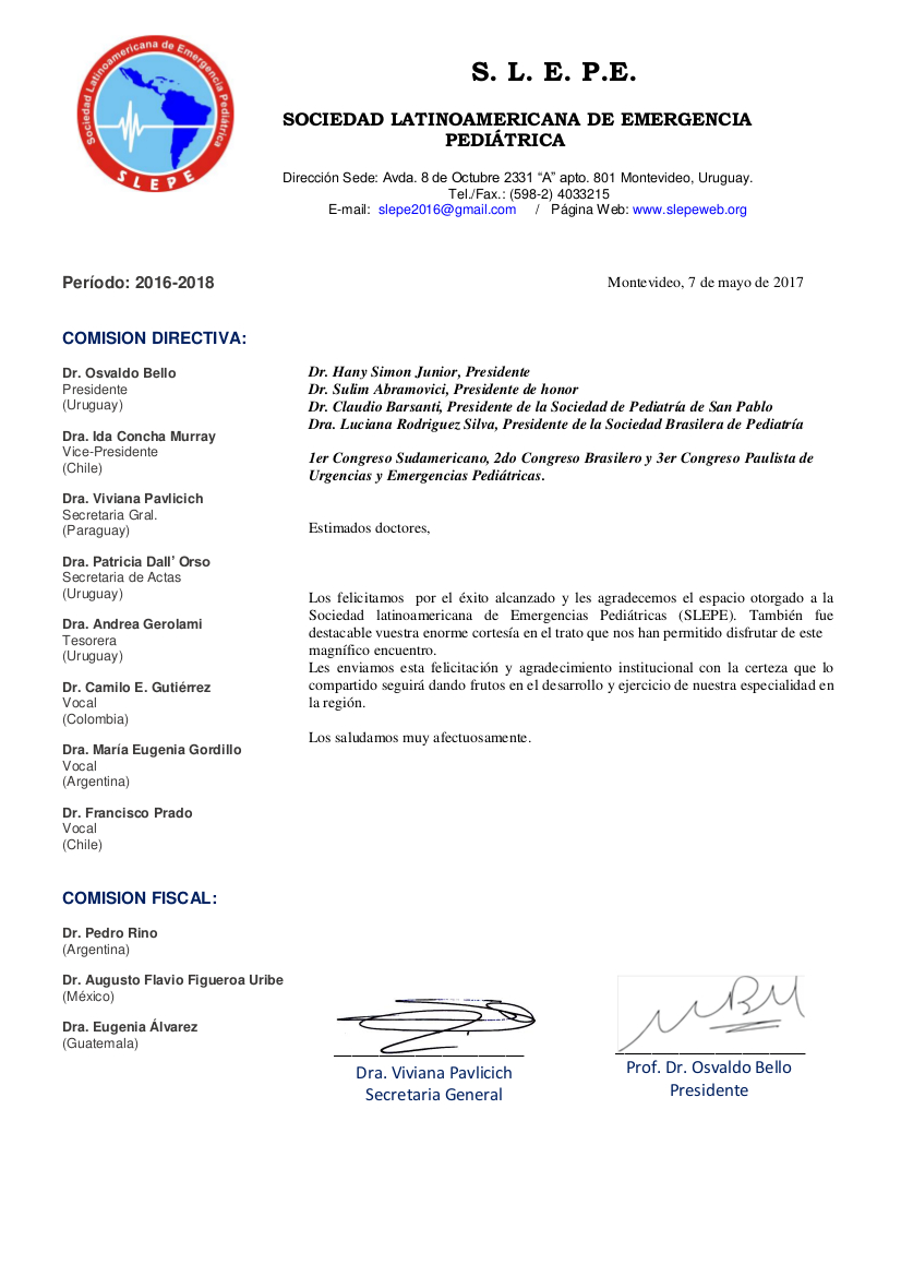 Agradecimiento Brasil